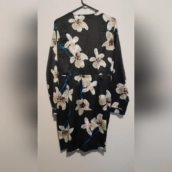 Fashion Nova Black Floral Long Sleeve Dress - Picture 6 of 6
